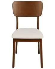 Set di 2 sedie da pranzo MINIER Legno Marrone scuro/Beige_926531
