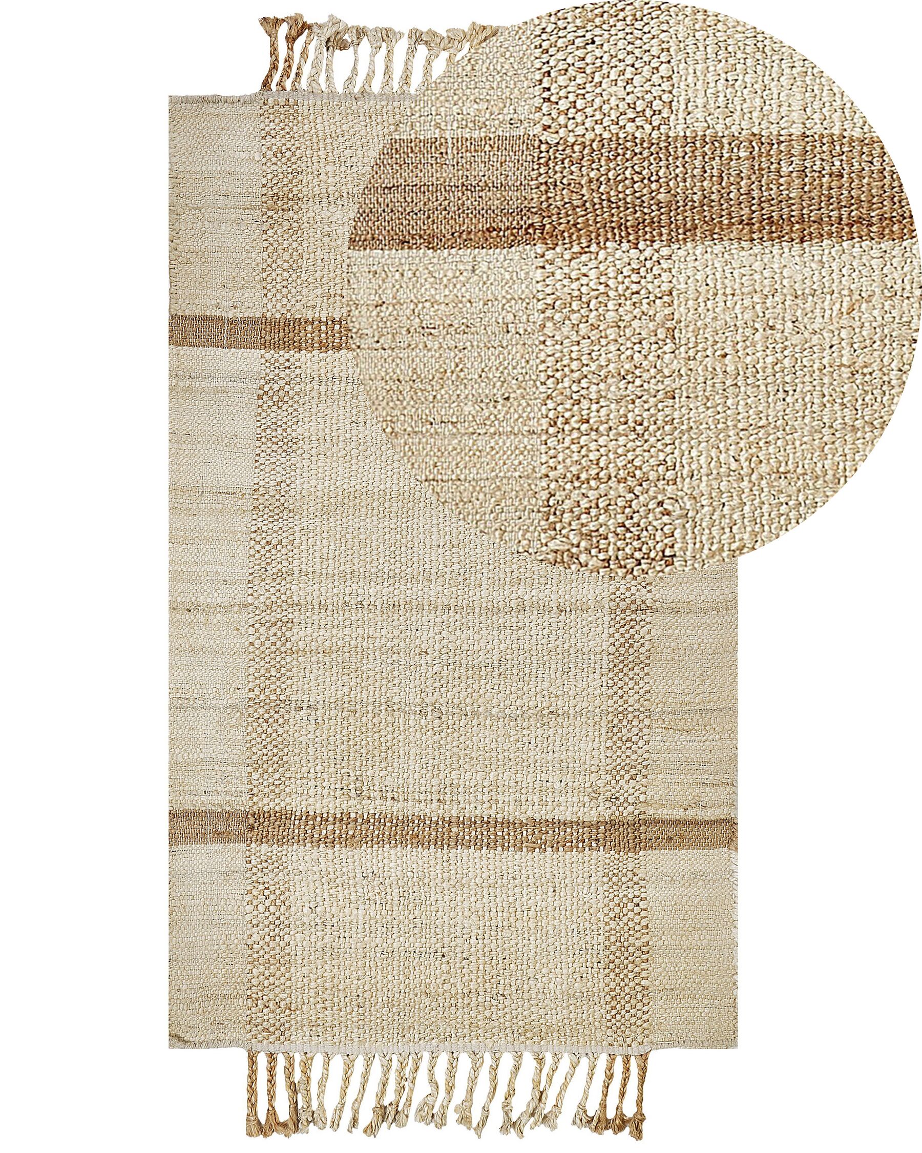 Tapis en jute 80 x 150 cm beige YELMEZ_847650