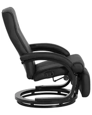 Recliner Chair MIGHT with Footrest Faux Leather Black_709341