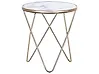 Side Table MERIDIAN Tempered Glass Marble/ Gold