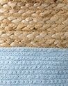 Lot de 2 paniers en jute blanc et bleu GAJAR_846480