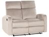 Velvet Electric Recliner Living Room Set Beige VERDAL_921686