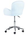 Krzesło biurowe regulowane welurowe jasnoniebieskie PRIDDY_855055