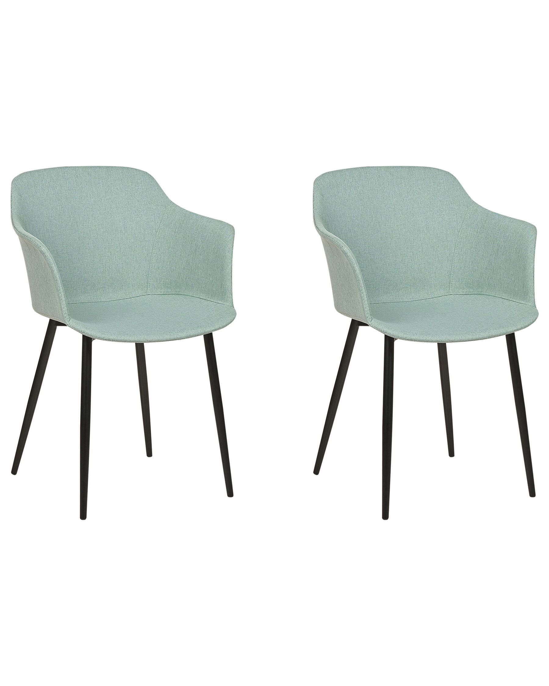 Lot de 2 chaises de salle à manger en tissu vert menthe ELIM_883600