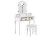 4 Drawers Dressing Table with Mirror and Stool White FLEUR _786312