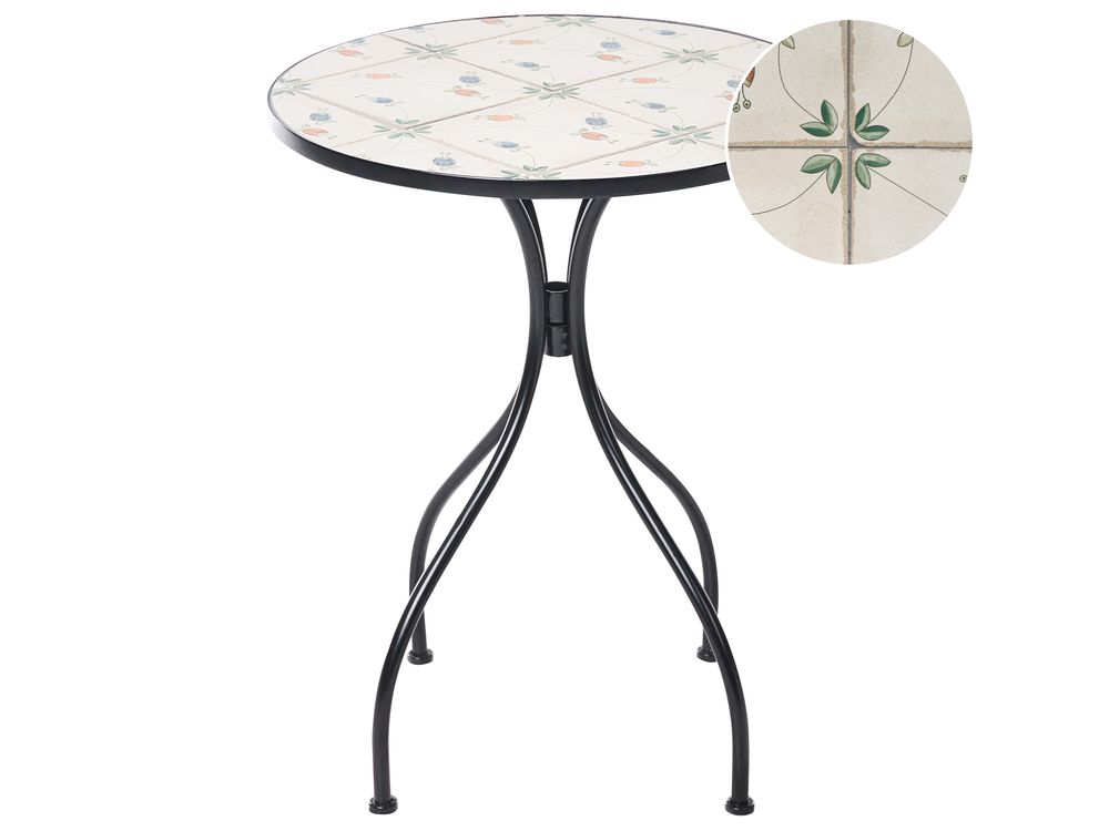 Stolik bistro CARONA 60 cm 60 cm Metal Czarny