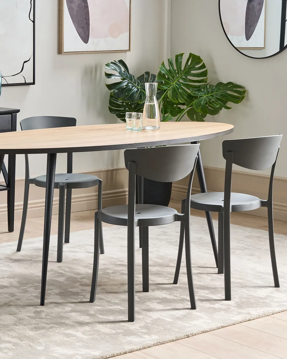 Set di 4 sedie da giardino VIESTE Grigio scuro_861693