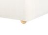 Cama de casal com arrumação em tecido bouclé branco-creme 160 x 200 cm BLAGNAC_897415