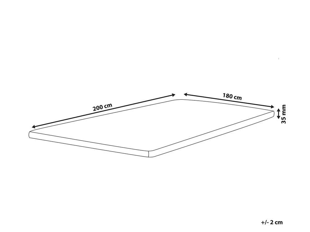 Materac nawierzchniowy z pianki poliuretanowej RESTFUL 180 x 200 cm_972280