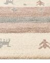 Tappeto Gabbeh lana beige e marrone 80 x 150 cm KARLI_856116