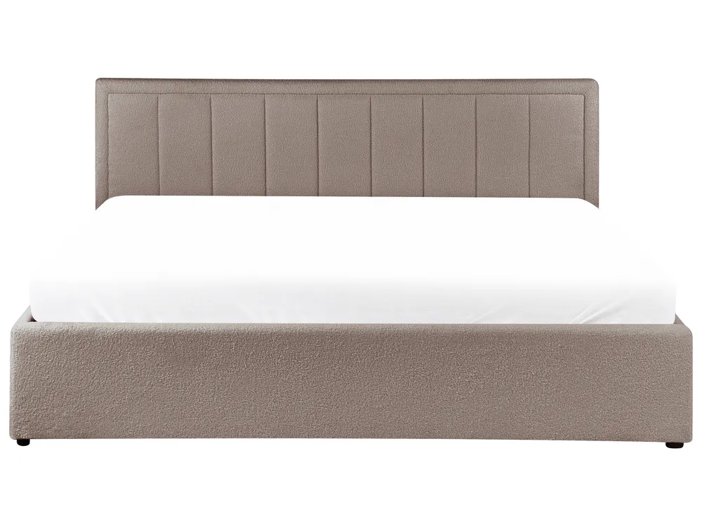 Letto contenitore MONTLAUR Bouclé Tortora 180 x 200 cm_958615
