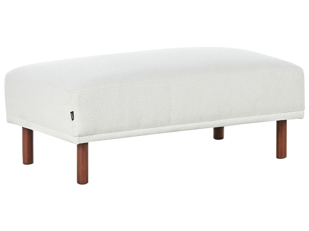 Corner Sofa 3 Seater HOLT with Ottoman Boucle White Left Hand_959475