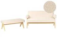 Living Room Set TAMRE Boucle Off-White/ Light Brown_985391