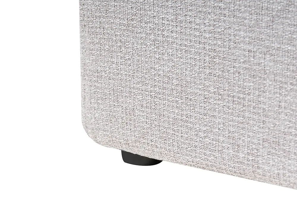 Bett mit Stauraum ohne Kopfteil DINAN Stoff Hellgrau 120 x 200 cm_1188192