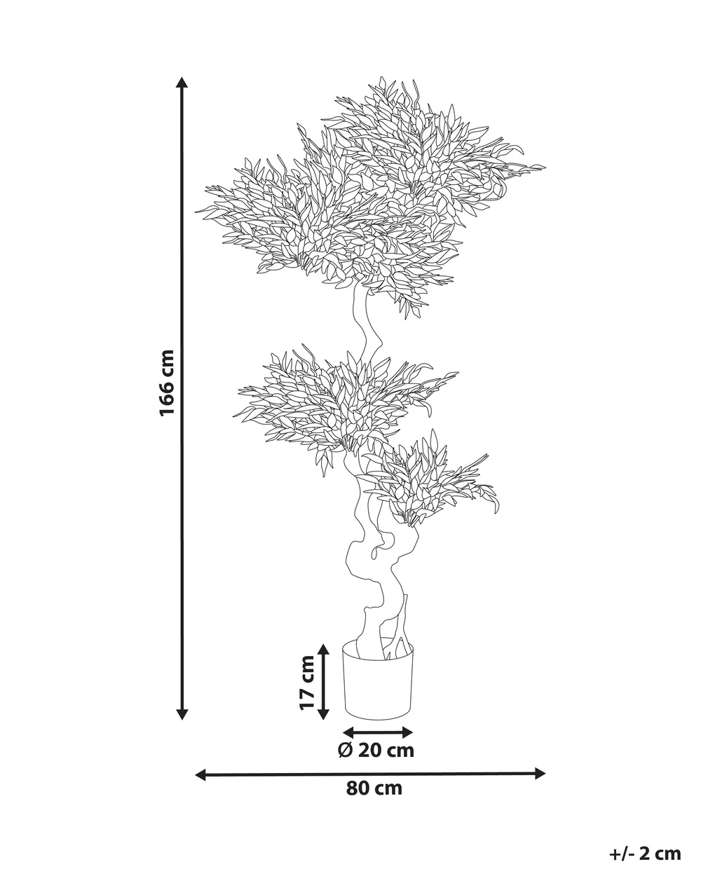 Sztuczna roślina RUSCUS TREE 166 cm Zielony_917265