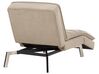 Chaise-longue ajustável em tecido creme LOIRET_927299