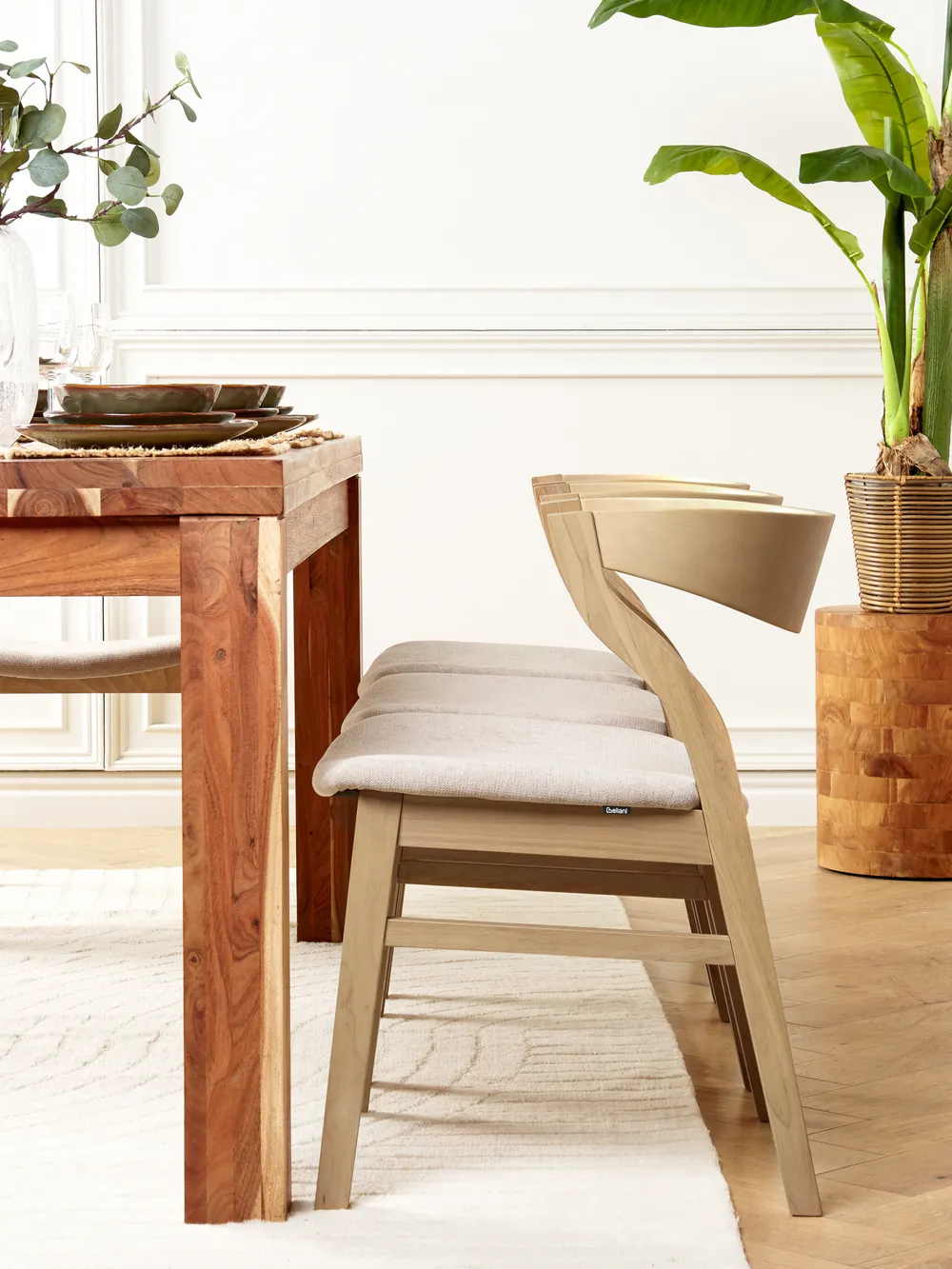 Set di 2 sedie da pranzo MAROA Legno Beige_881080