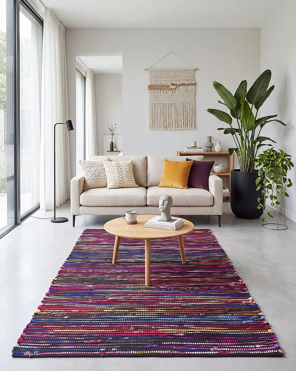 Rug BARTIN Black 140 x 200 cm_1180011