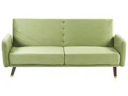Sofa Bed 3 Seater SENJA Velvet Olive Green_850520