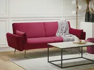 Sofa Bed 3 Seater EINA Velvet Burgundy_762921