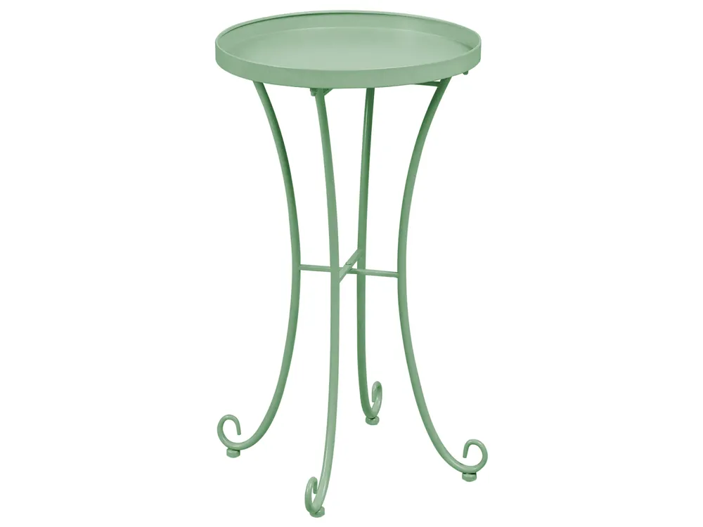 Stolik pomocniczy ogrodowy CAVINIA 40 cm 40 cm Metal Zielony