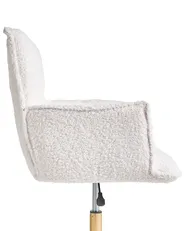 Desk Chair MANULU Boucle White_1065153
