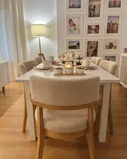 Set di 2 sedie da pranzo DALBO Bouclé Marrone chiaro/Beige_979115