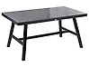 Garden Dining Table CANETTO 150 cm 90 cm Glass Black