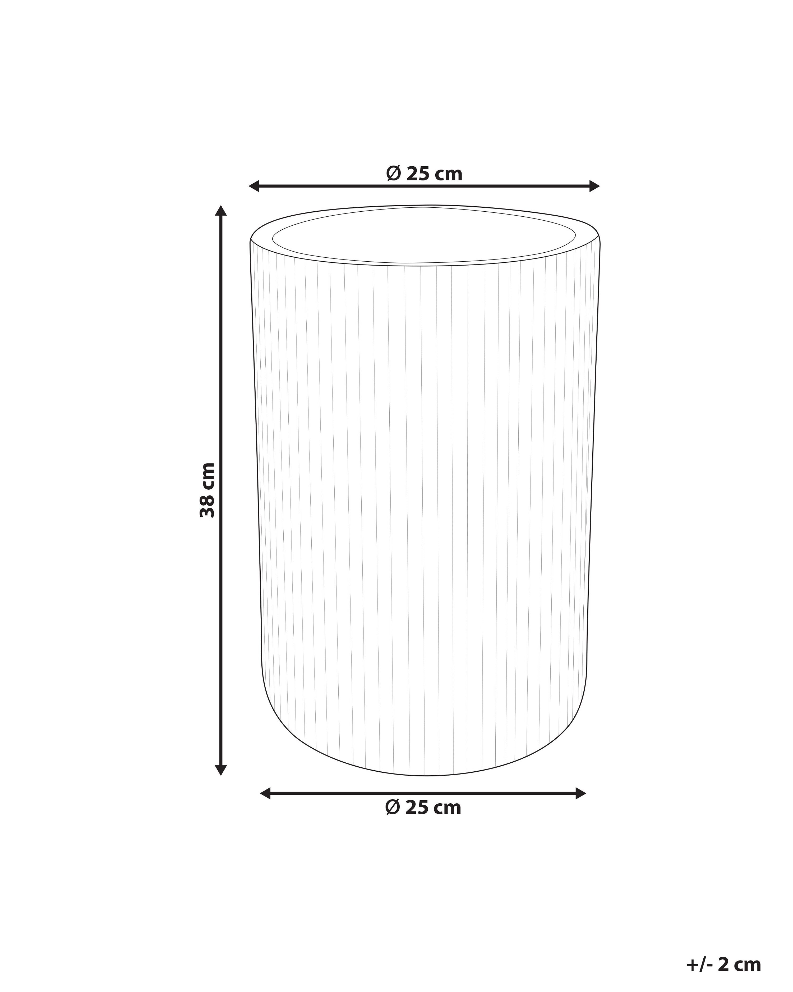 Cache pot eantio 25 cm noir beliani fr