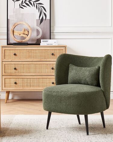 Boucle Armchair Dark Green OTSBY