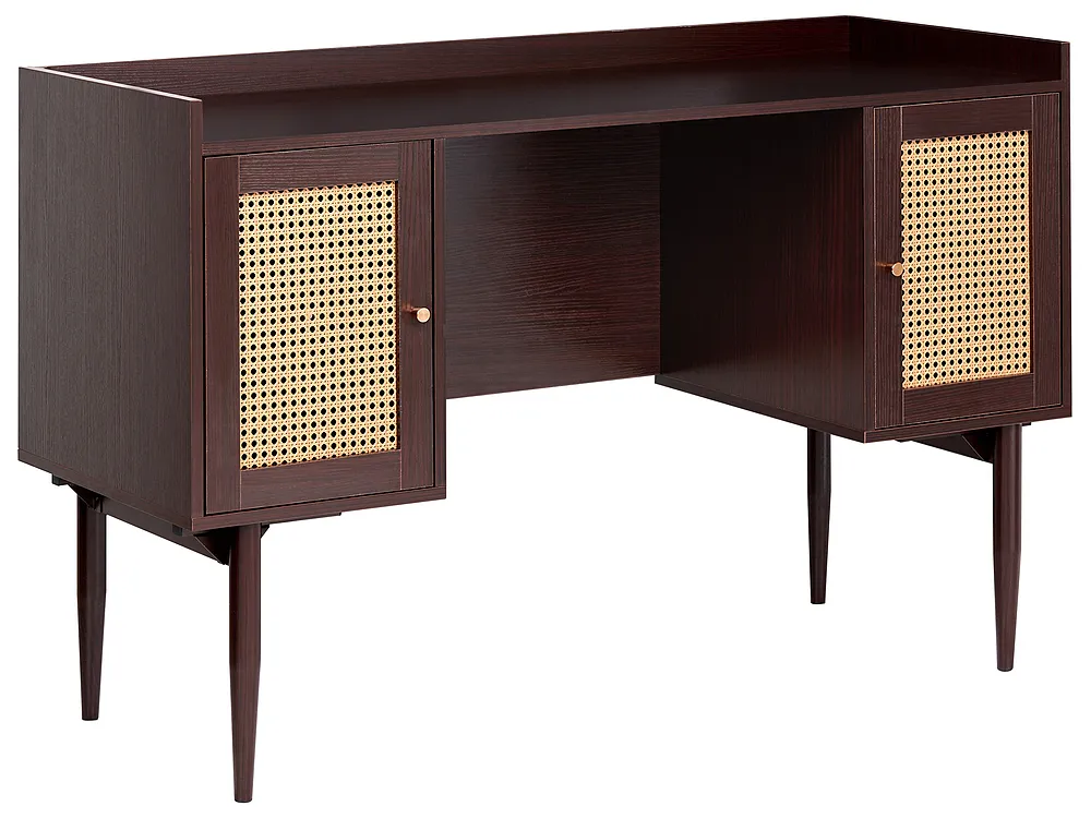 Home Office Desk RATANA 130 cm x 50 cm Dark Brown_1191708