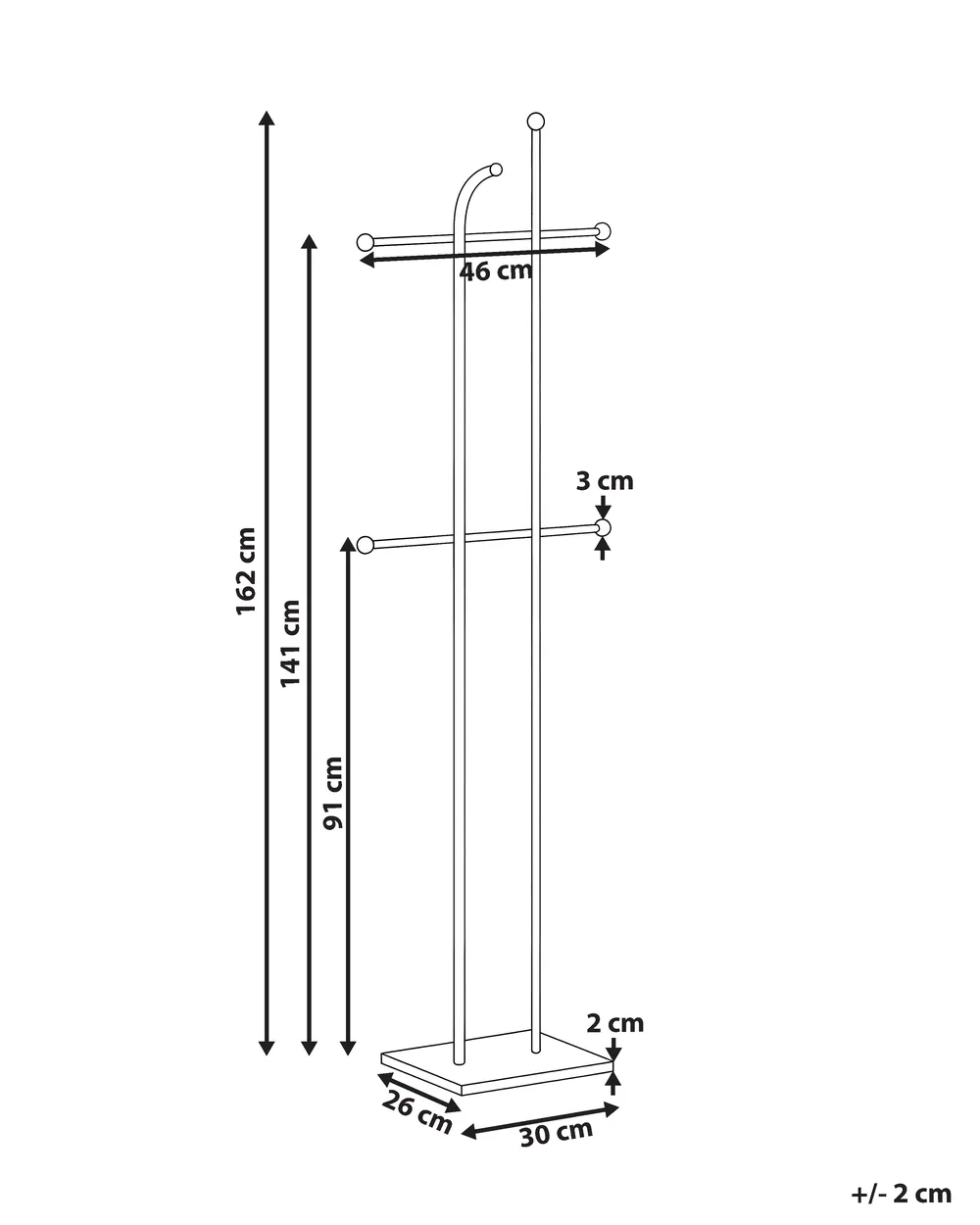 Coat Stand ODHILL Silver_1059428