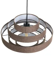 Pendant Lamp EREBATO Linen Brown_1036998