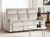 Sofa 3-osobowa welurowa z elektryczną funkcją relaksu beżowa VERDAL_921605