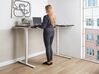 Electric Adjustable Right Corner Desk 160 x 59 cm and White and Black DESTINES _927731