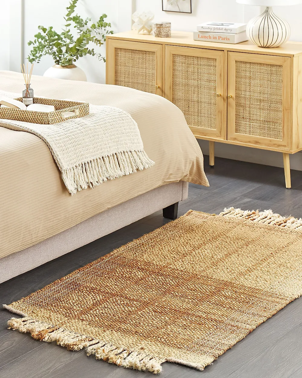 Teppich KARKIN Beige 80 x 150 cm Jute_1182456