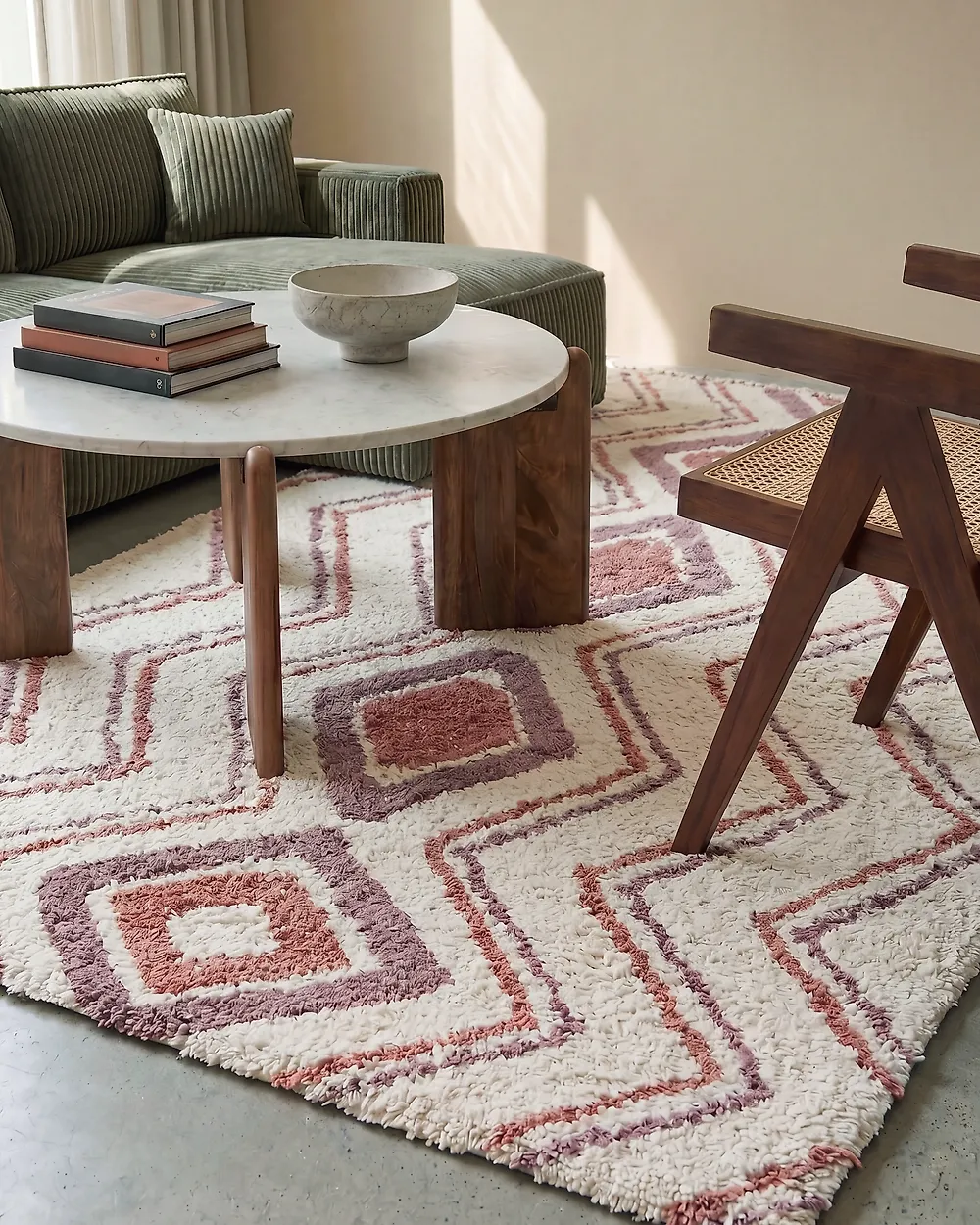 Rug KASTAMONU Beige 140 x 200 cm Cotton_1184796