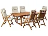 Garden Dining Set 6 Seater JAVA PREMIUM Acacia Wood Taupe