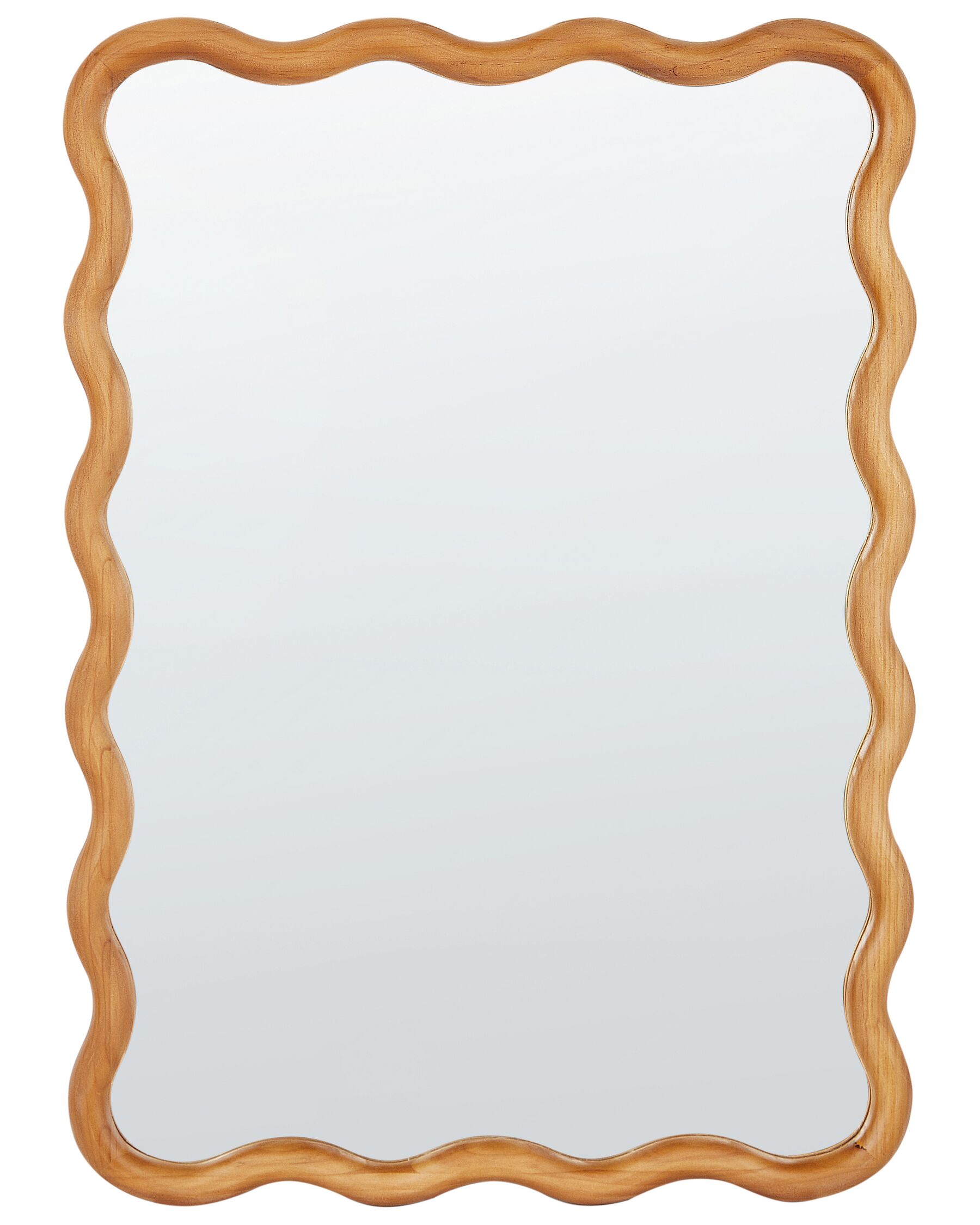 Nástěnné zrcadlo z borovice 50 x 72 cm světlé dřevo BEFFES_914818