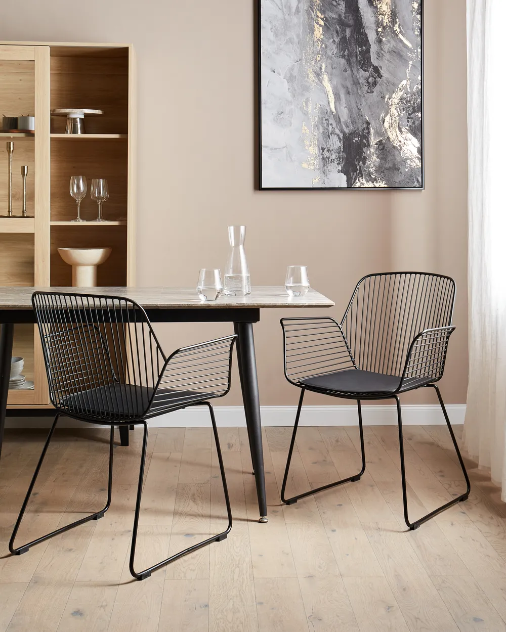 Set of Dining Chairs APPLETON Metal Black