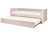 Velvet EU Single Trundle Bed Pastel Pink LIBOURNE_909773