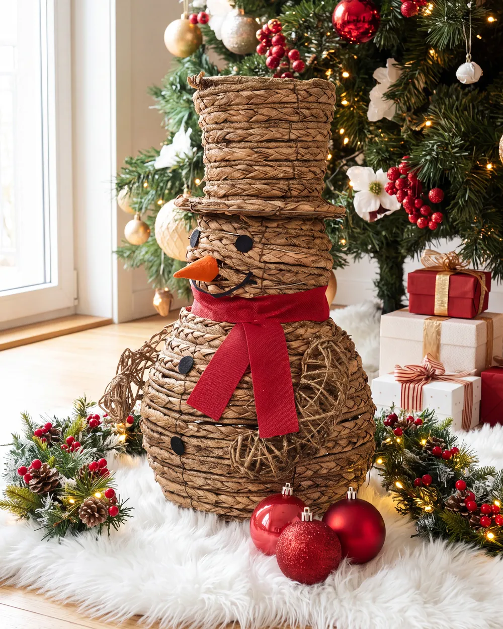 Dekoracja świąteczna LED OLAFSVIK 52 cm Bałwan Naturalny_1144494