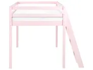 Mid Sleeper Bed Pine Wood ASCOUX 90 x 200 cm (EU Single) Pink_962471