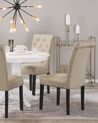 Esszimmerstuhl Polsterbezug sandbeige 2er Set VELVA_781875