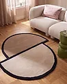 Rug SAKARO Taupe ø 160 cm Wool
