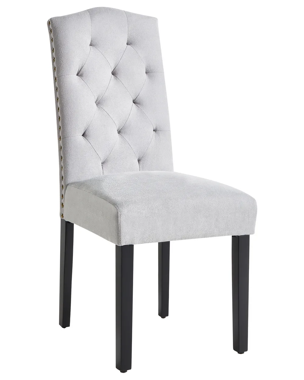 Set of 2 Dining Chairs SHIRLEY Fabric Grey_970160