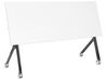 Schreibtisch weiß / schwarz 160 x 60 cm klappbar mit Rollen BENDI_922328
