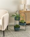 Metal Plant Pot Stand Dark Blue COLUTENA_933706