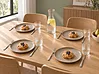 Set of 4 Side Plates COSTMARY Stoneware Grey 21 cm