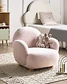 Kids Armchair HEM Boucle Pastel Pink